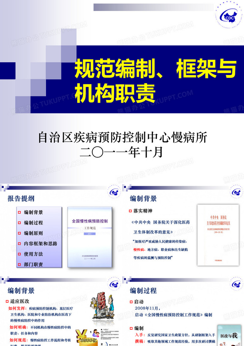规范编制、框架与机构职责