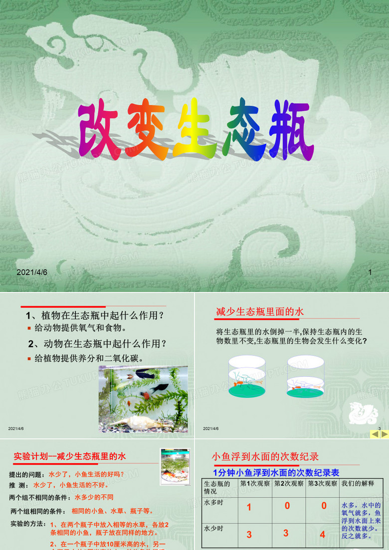 改变生态瓶