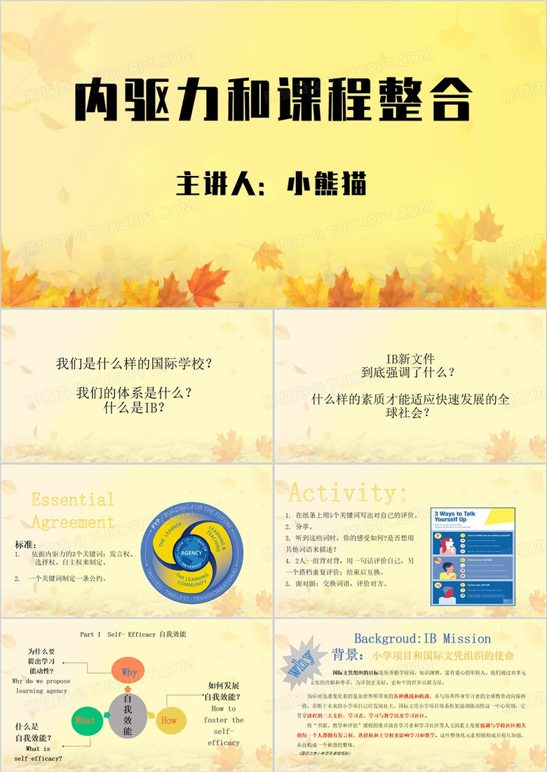 内驱力和课程整合PPT模板