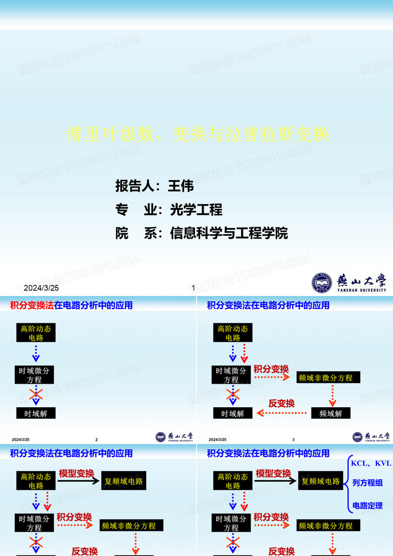 傅里叶级数傅里叶变换拉普拉斯变换