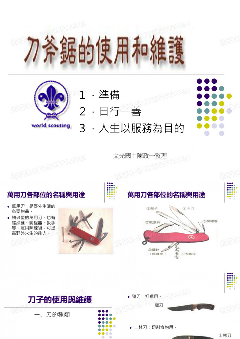 斧头的使用与维护砍树