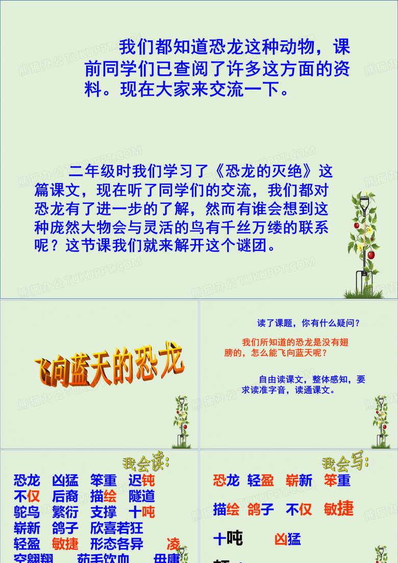 飞向蓝天的恐龙 课件