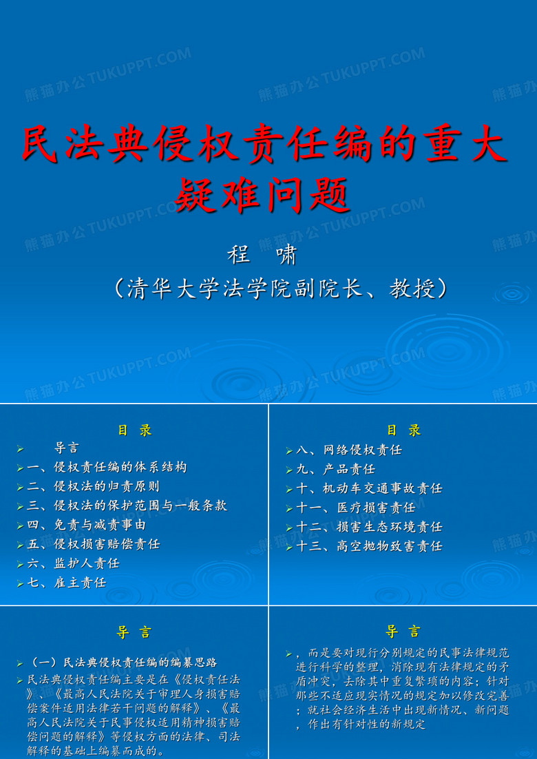 民法典侵权责任编的重大疑难问题--程啸