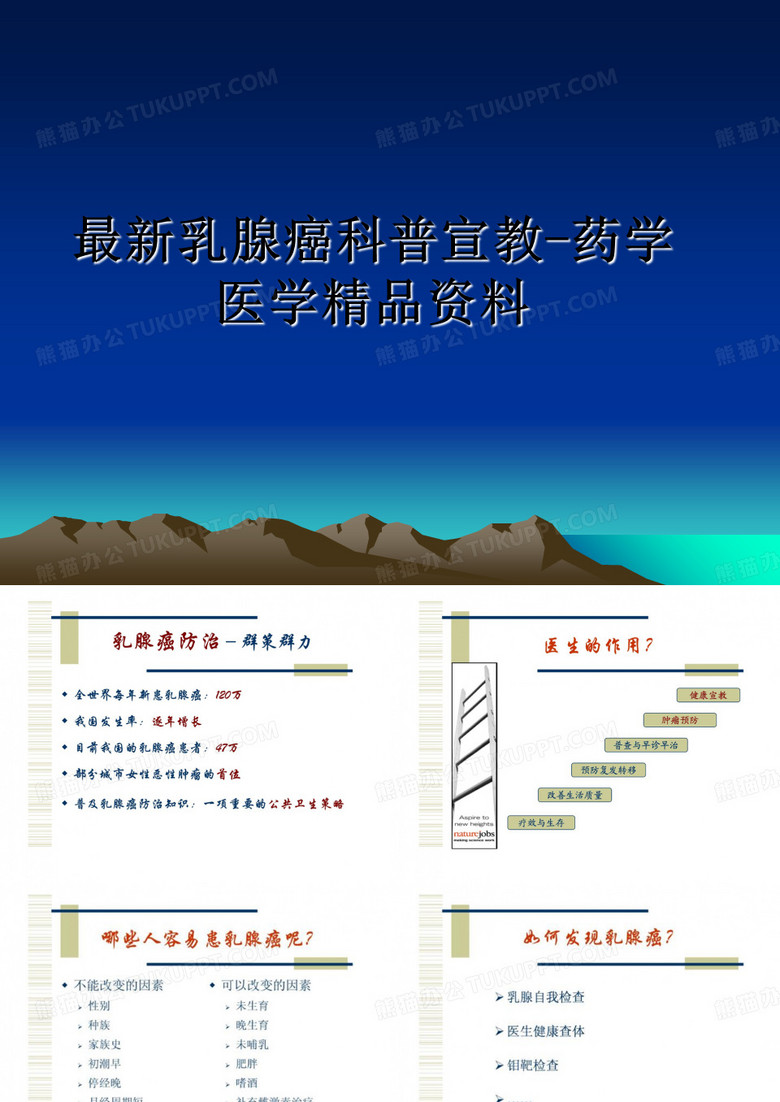 最新乳腺癌科普宣教-药学医学精品资料