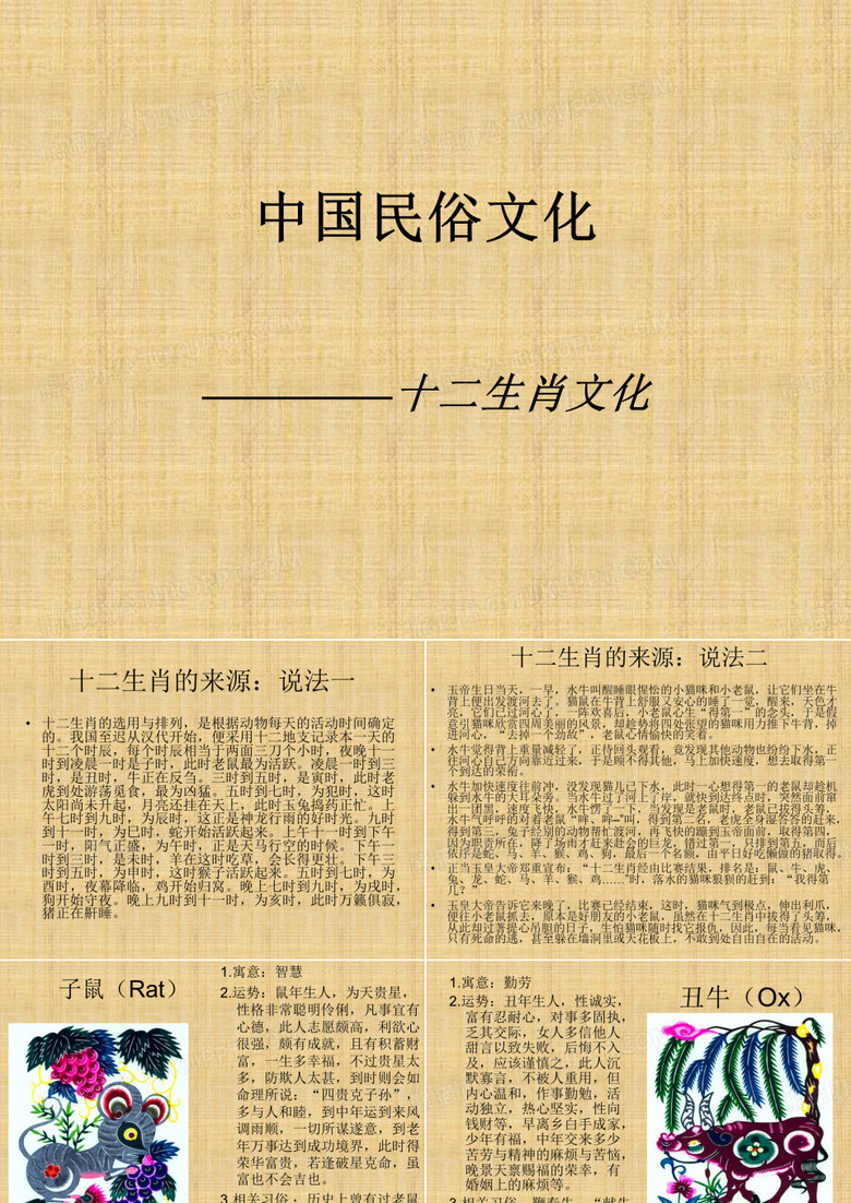 中国民俗文化之十二生肖文化