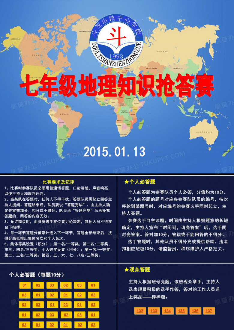 七年级地理知识抢答赛