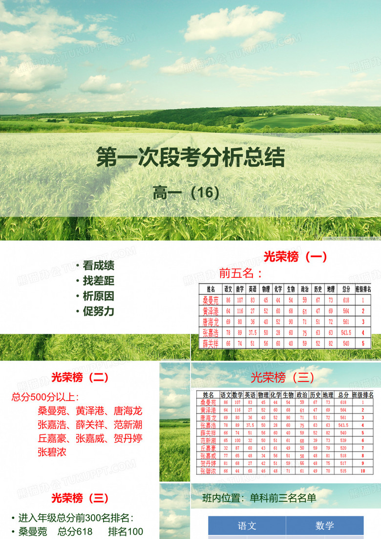第一次段考分析总结报告