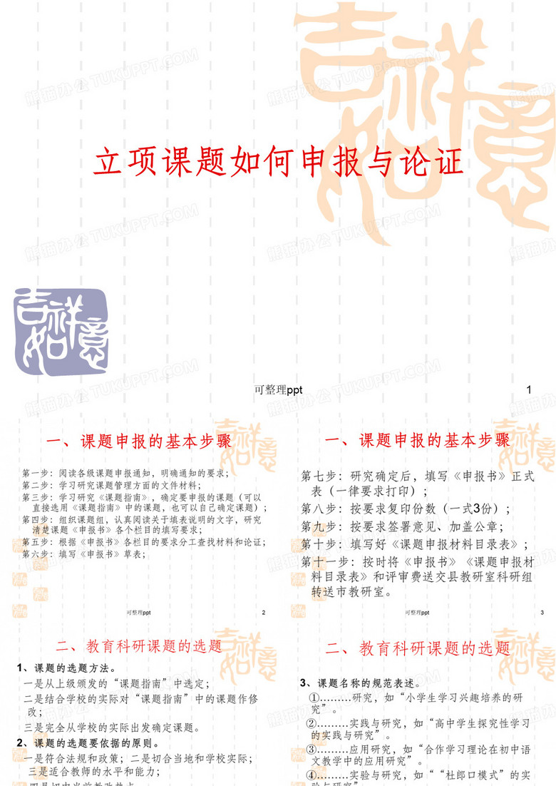 教师培训课件：立项课题如何申报与论证