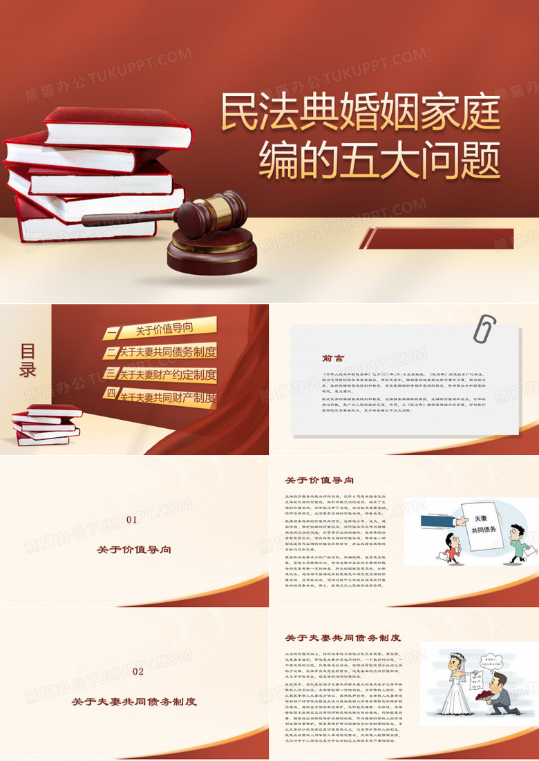 民法典婚姻家庭编的五大问题ppt