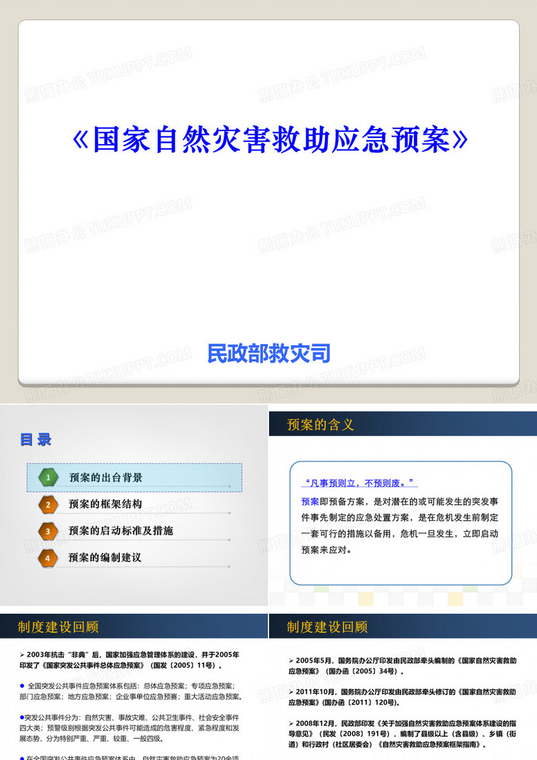 国家自然灾害救助应急预案(PPT27张)