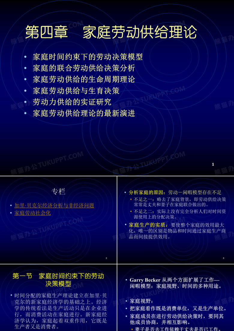 第四章  家庭劳动供给理论
