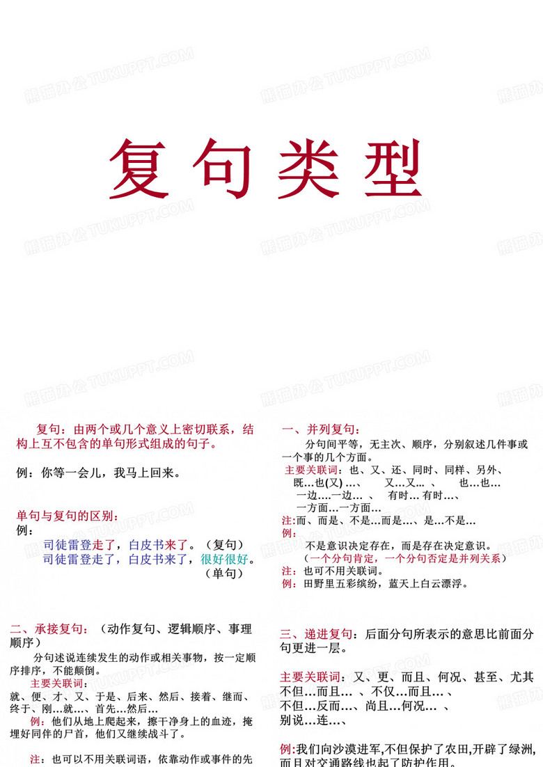 复句类型
