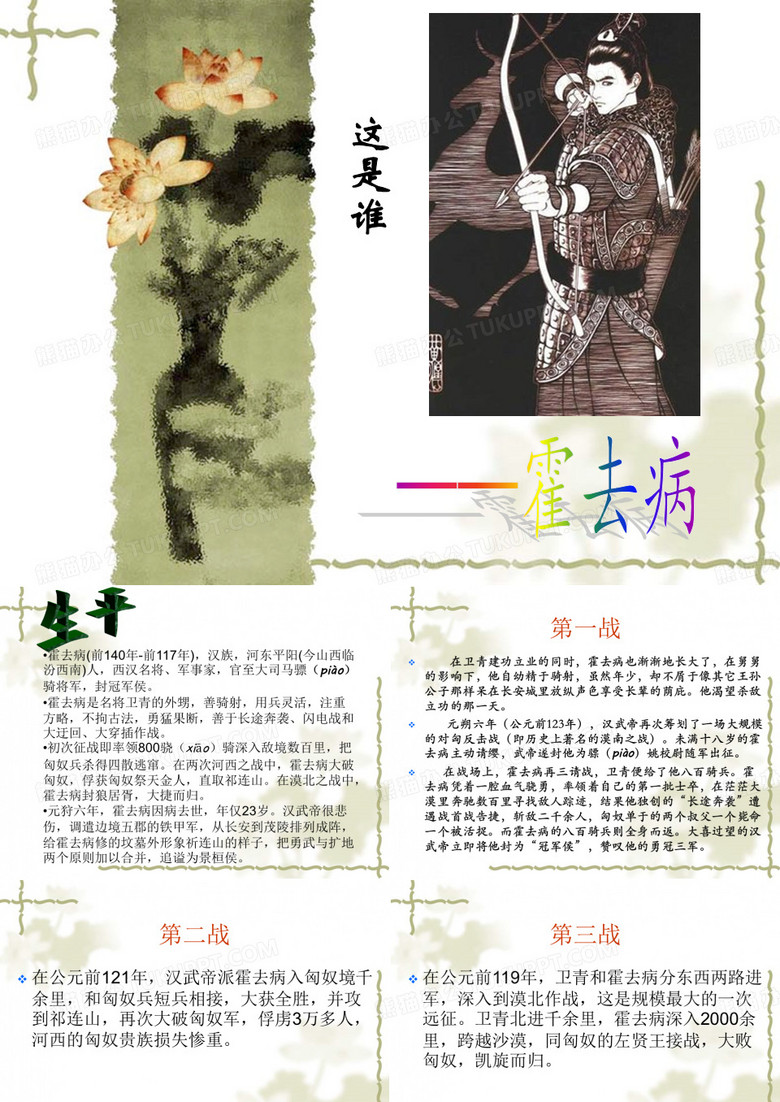 历史人物霍去病