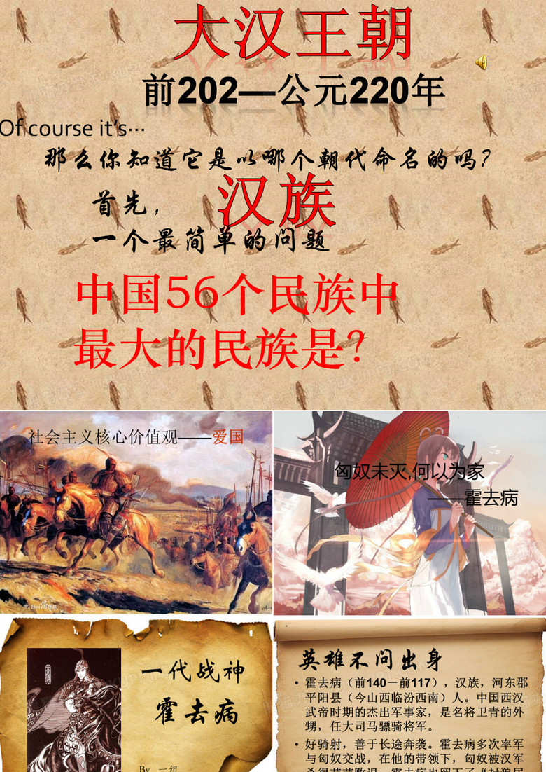 一代名将霍去病PPT