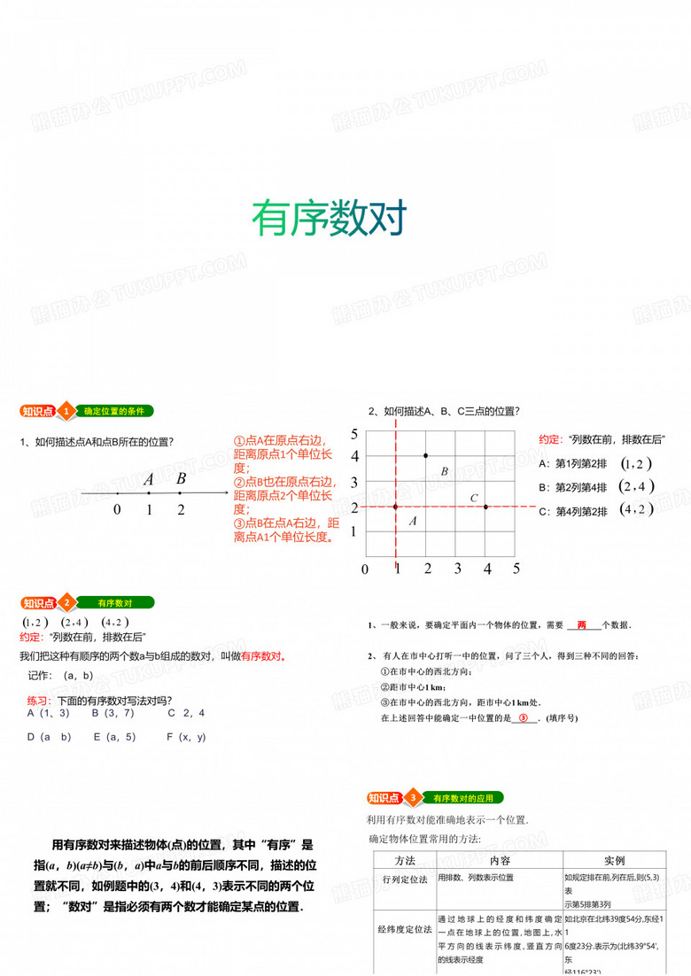 有序数对课件