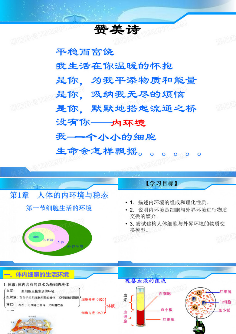 细胞生活的环境
