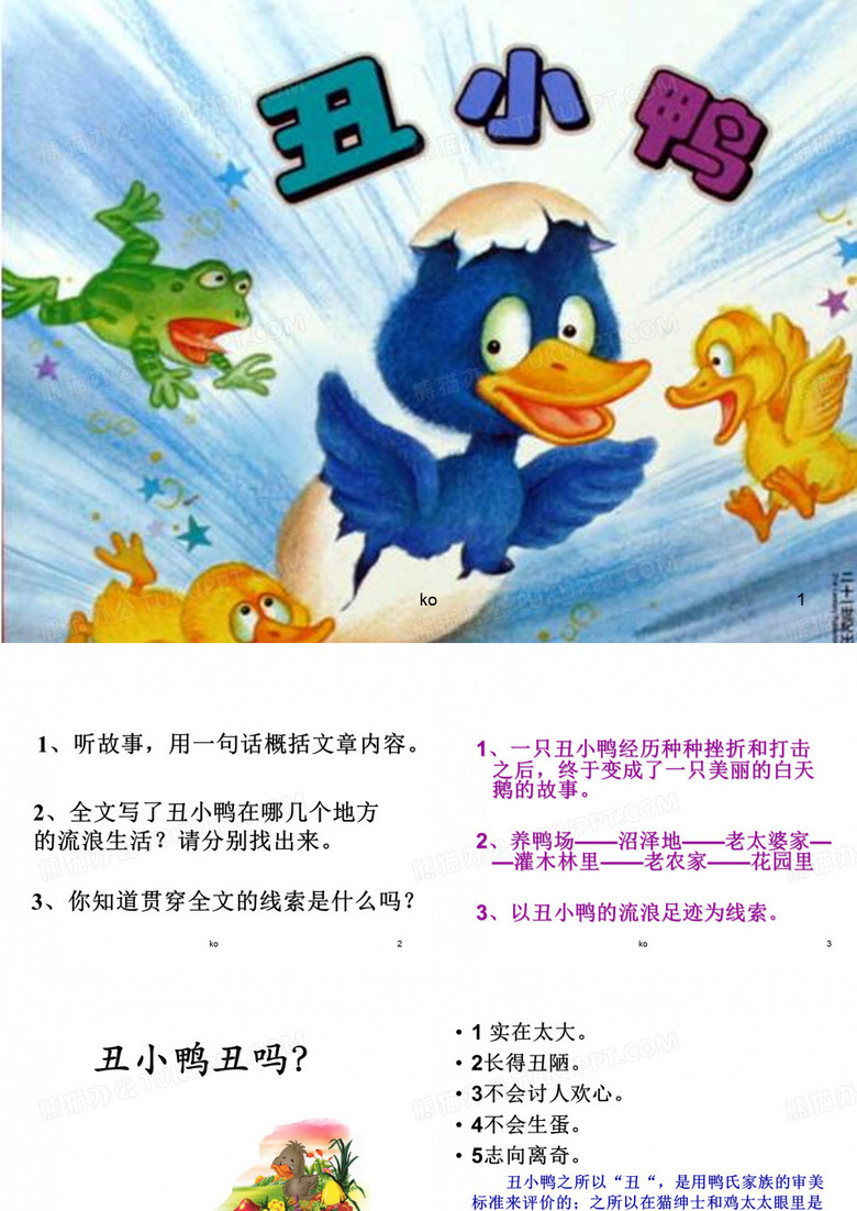 丑小鸭的故事课件.ppt
