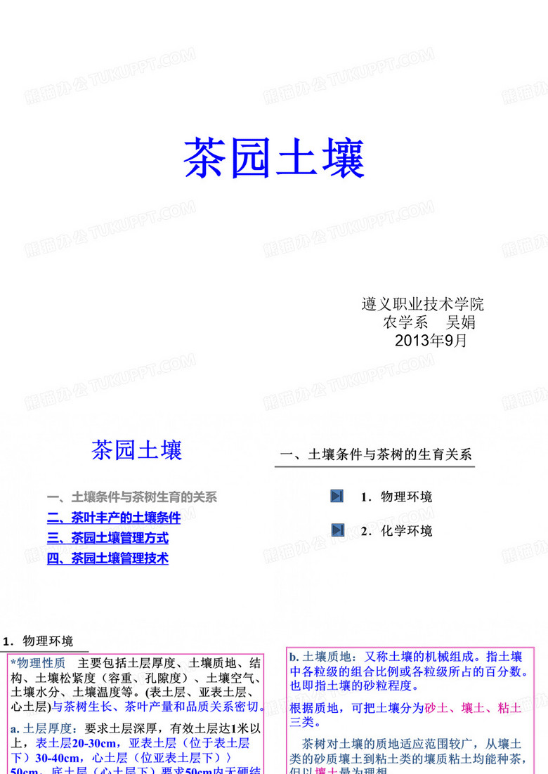 1 茶园土壤