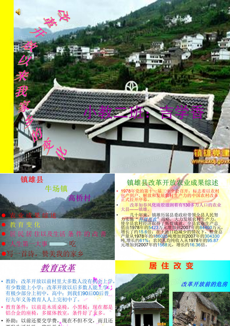 改革开放以来我家乡的变化