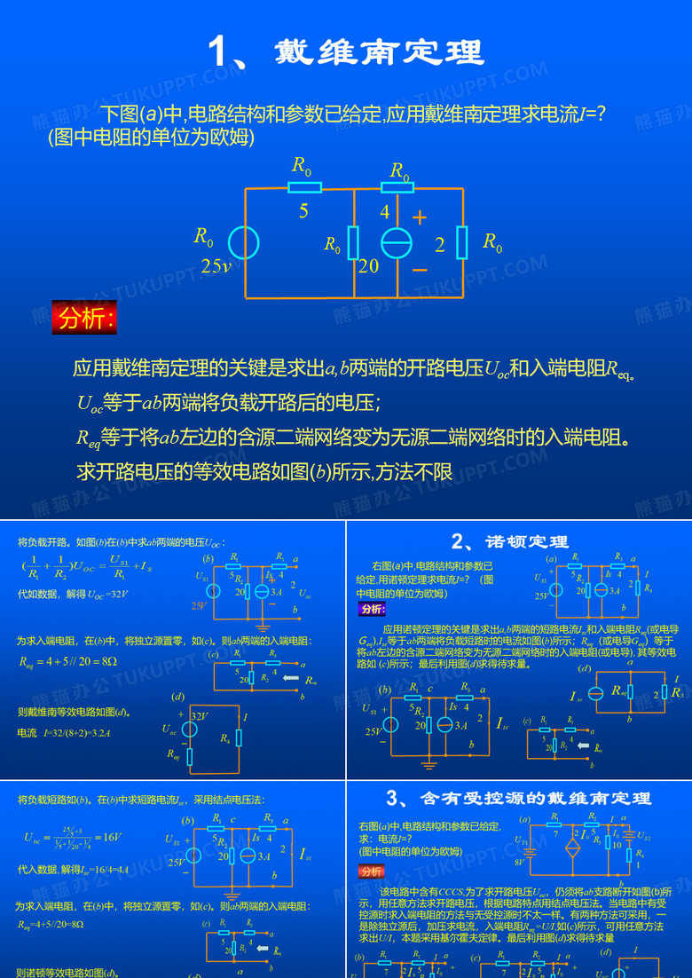 戴维南定理诺顿定理