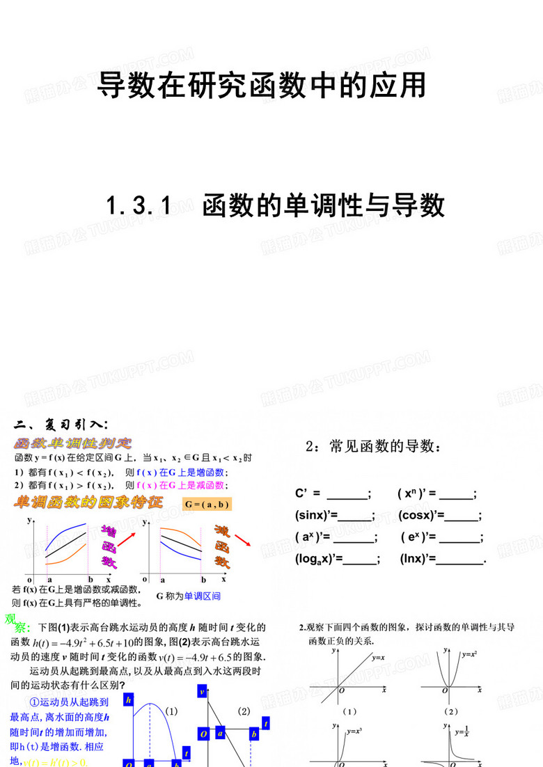 函数单调性与导数