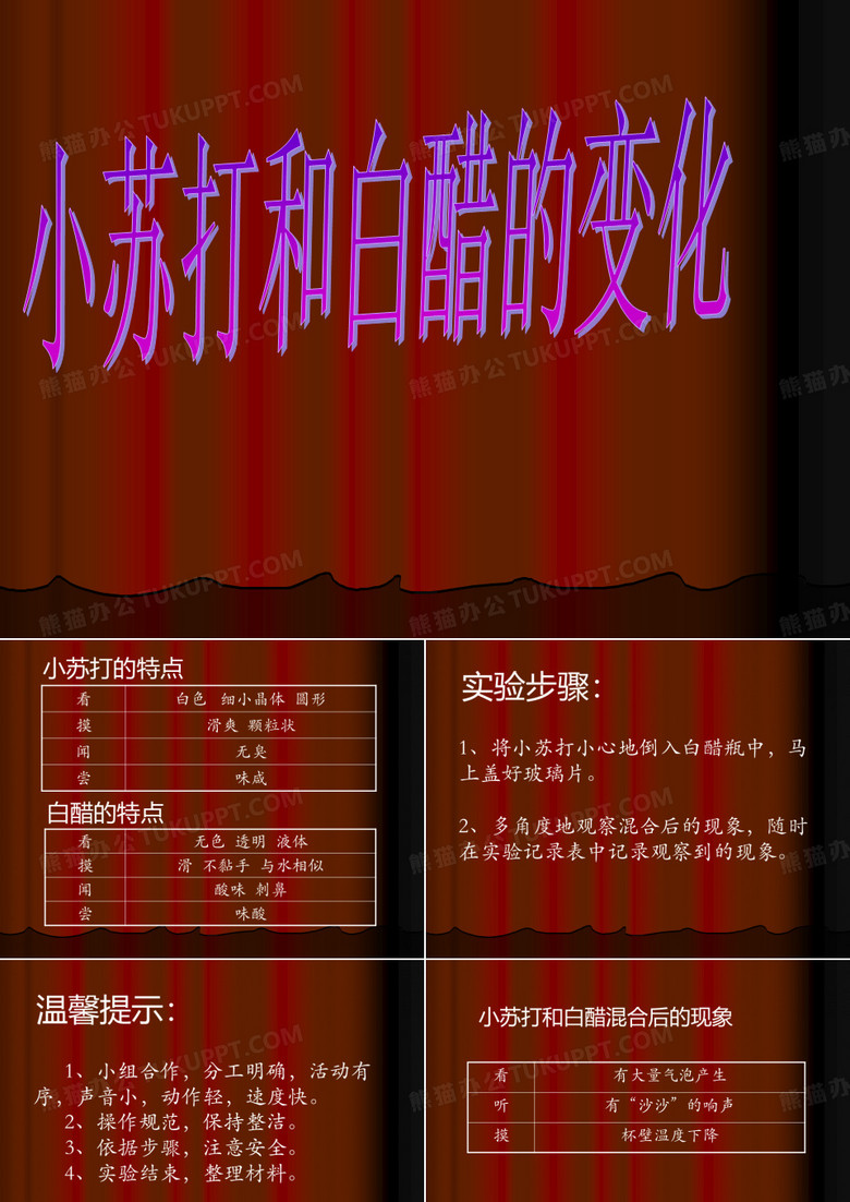 小苏打和白醋的变化