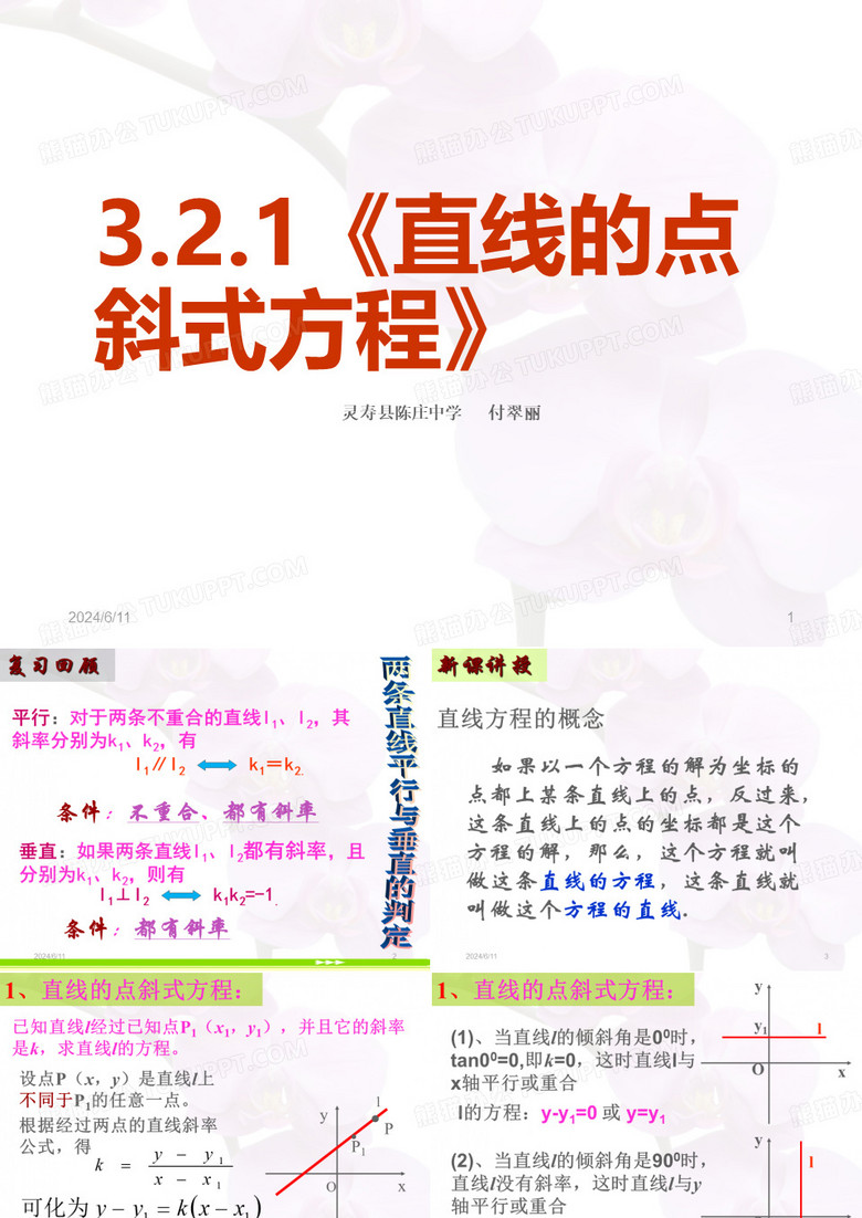 直线的点斜式方程