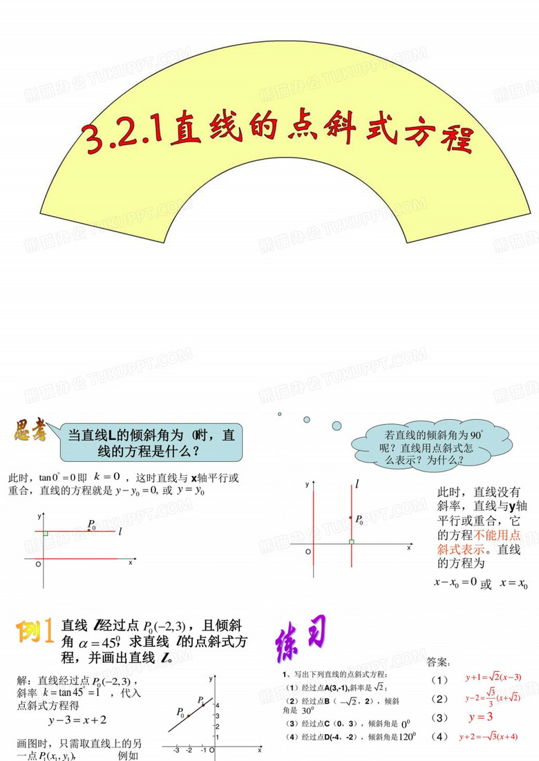 《直线的点斜式方程》