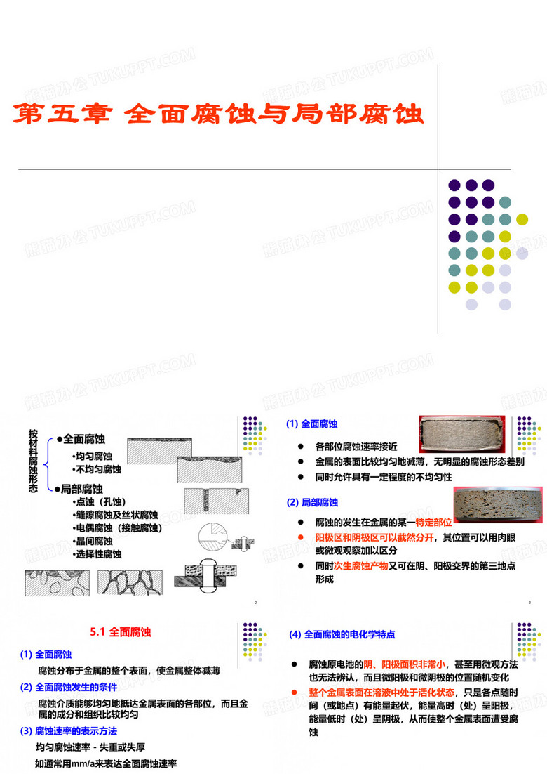全面腐蚀与局部腐蚀