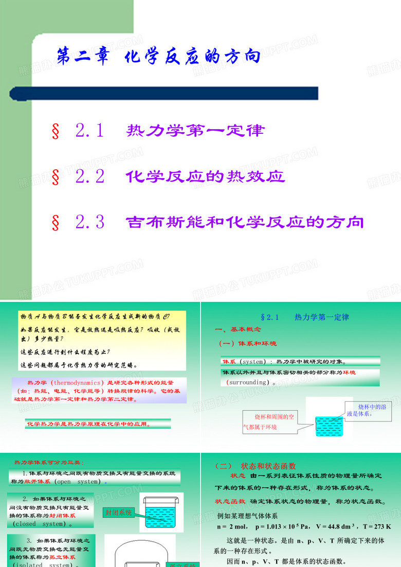 化学反应的方向
