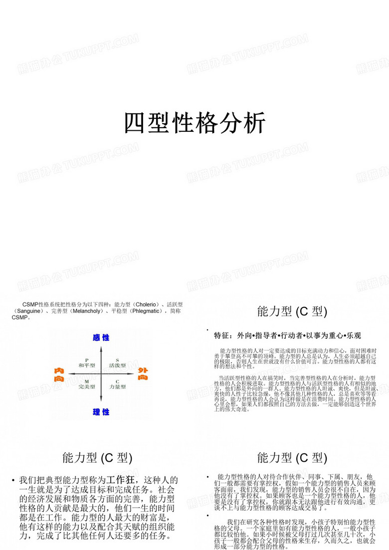 四型性格分析