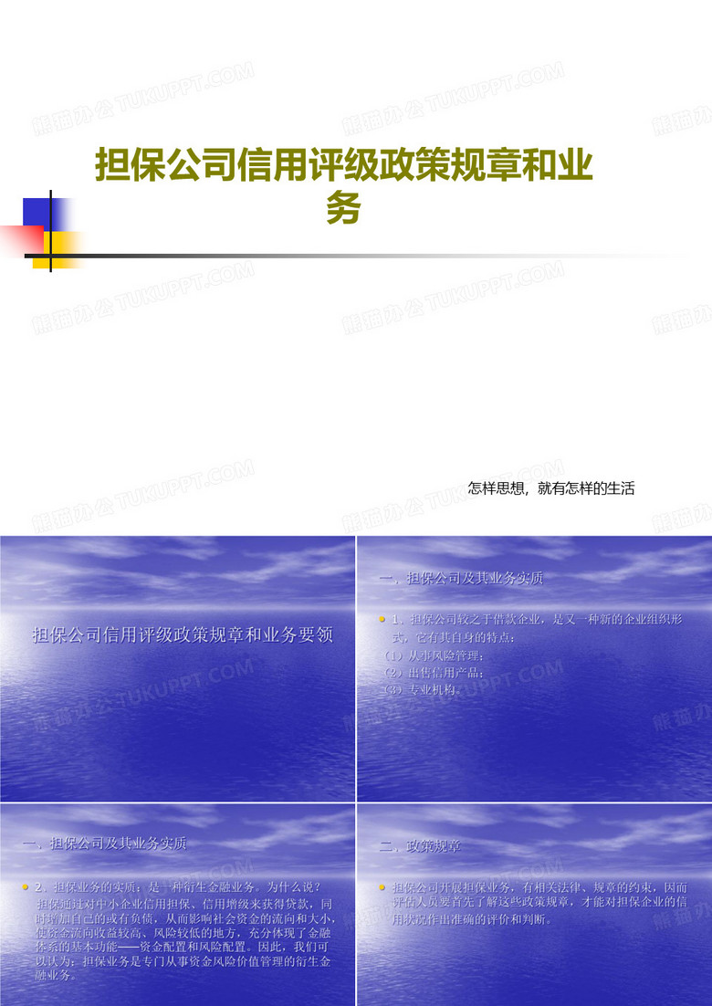 担保公司信用评级政策规章和业务共23页文档