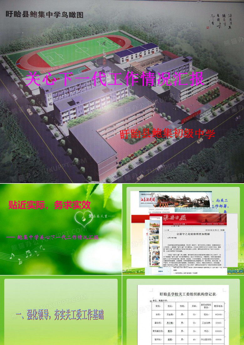 鲍集中学关工委报告1