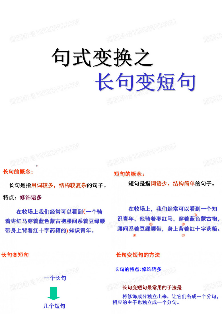长句变短句