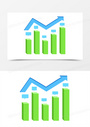 矢量指标上升趋势图素材