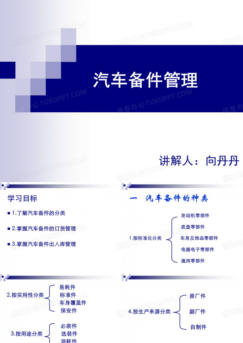 汽车备件管理
