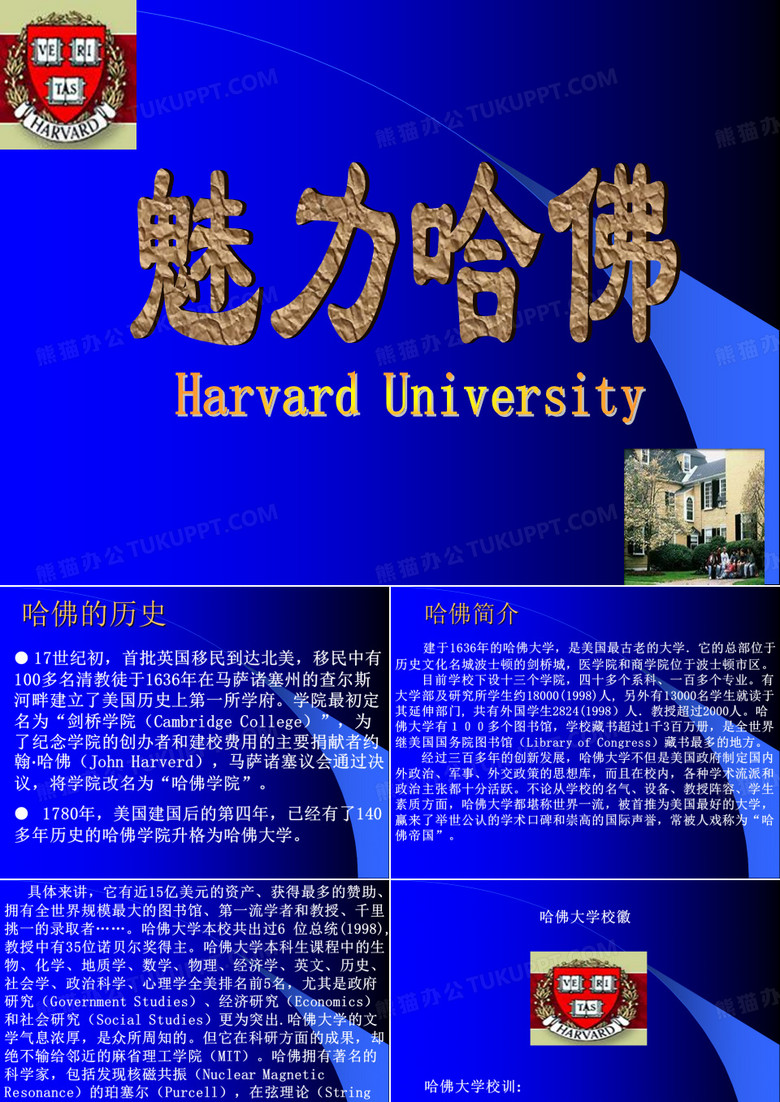 哈佛大学介绍课件