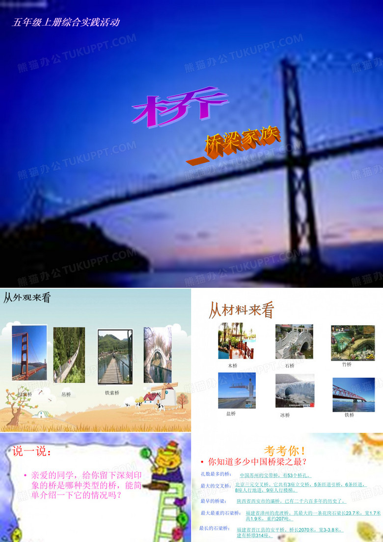 五年级综合实践上册《桥》
