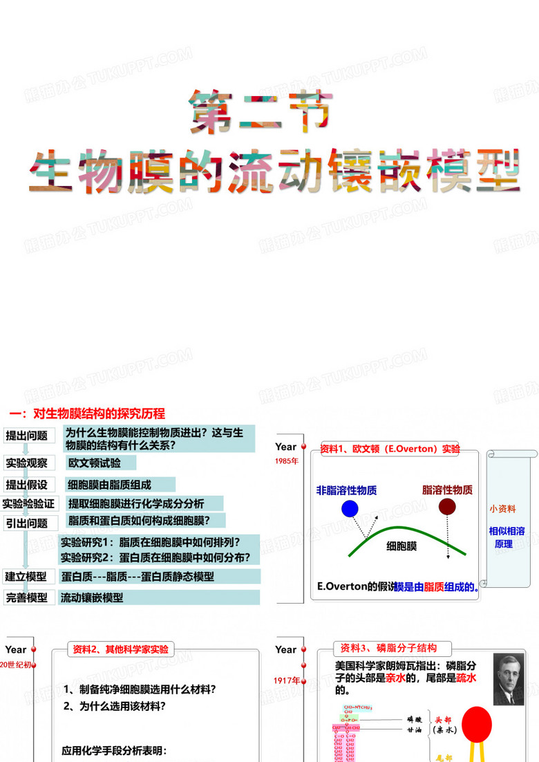 生物膜的流动镶嵌模型