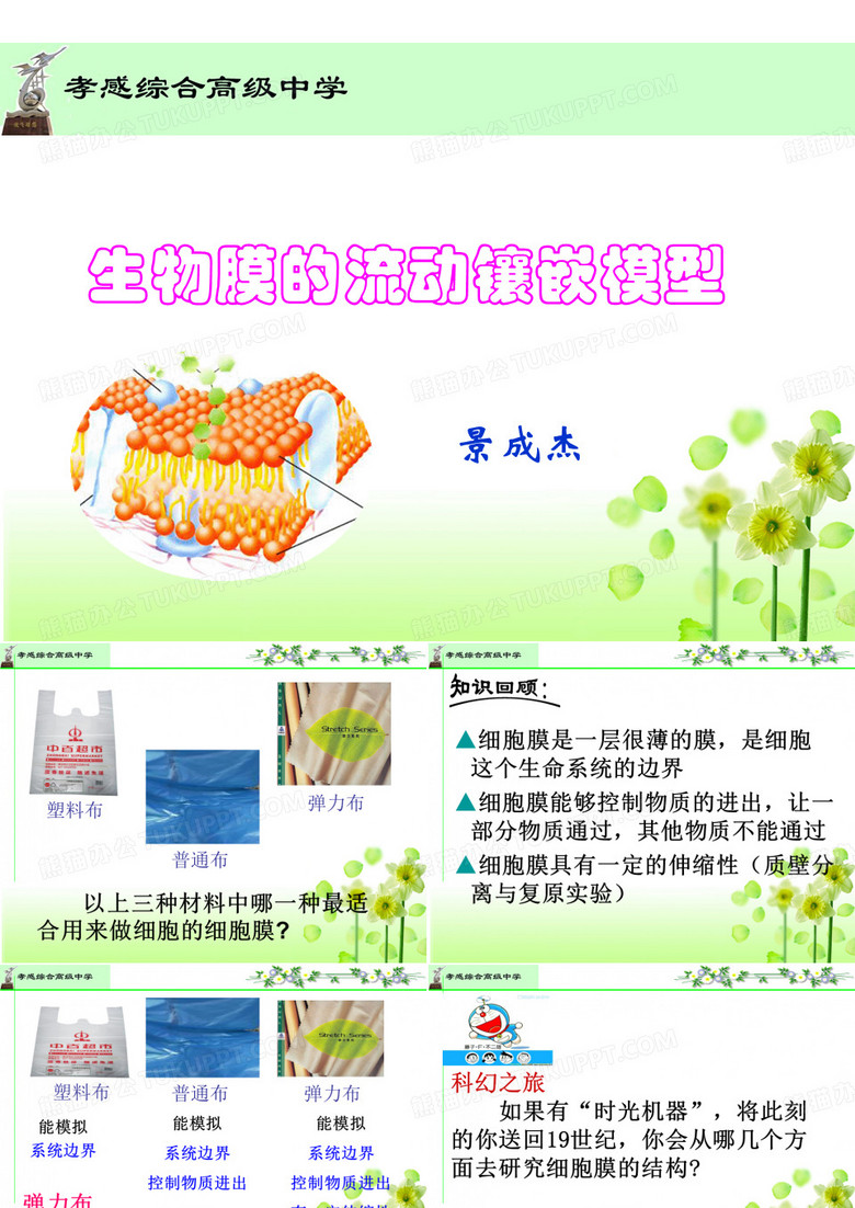 生物膜的流动镶嵌模型