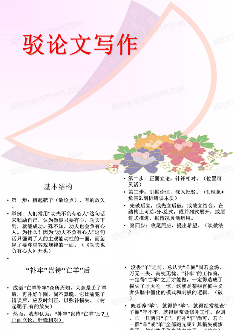 驳论文