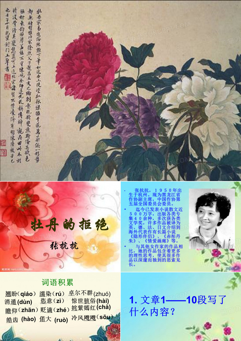《牡丹的拒绝》课件