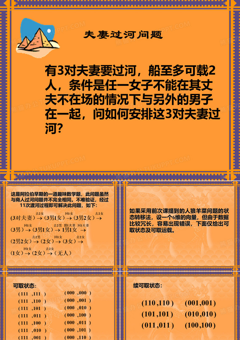 夫妻过河问题