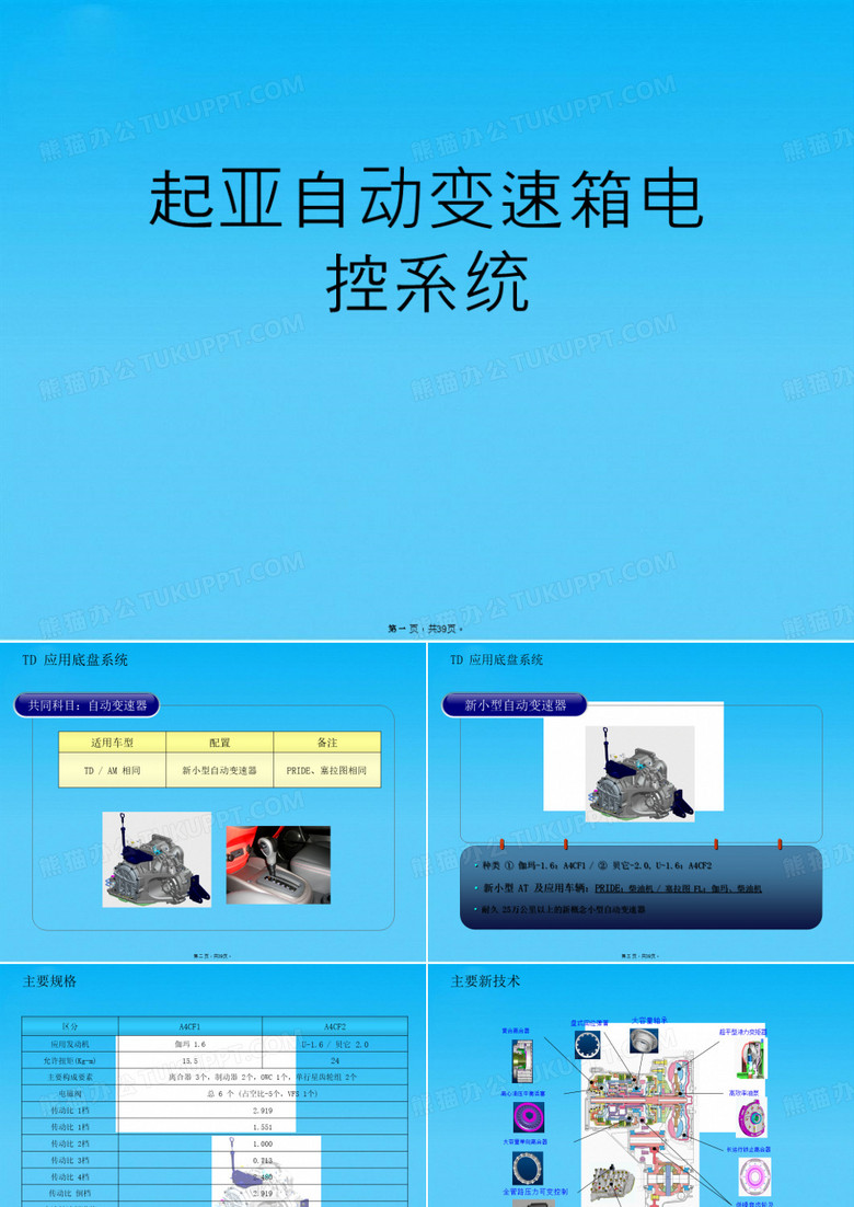 起亚自动变速箱电控系统(共39张PPT)