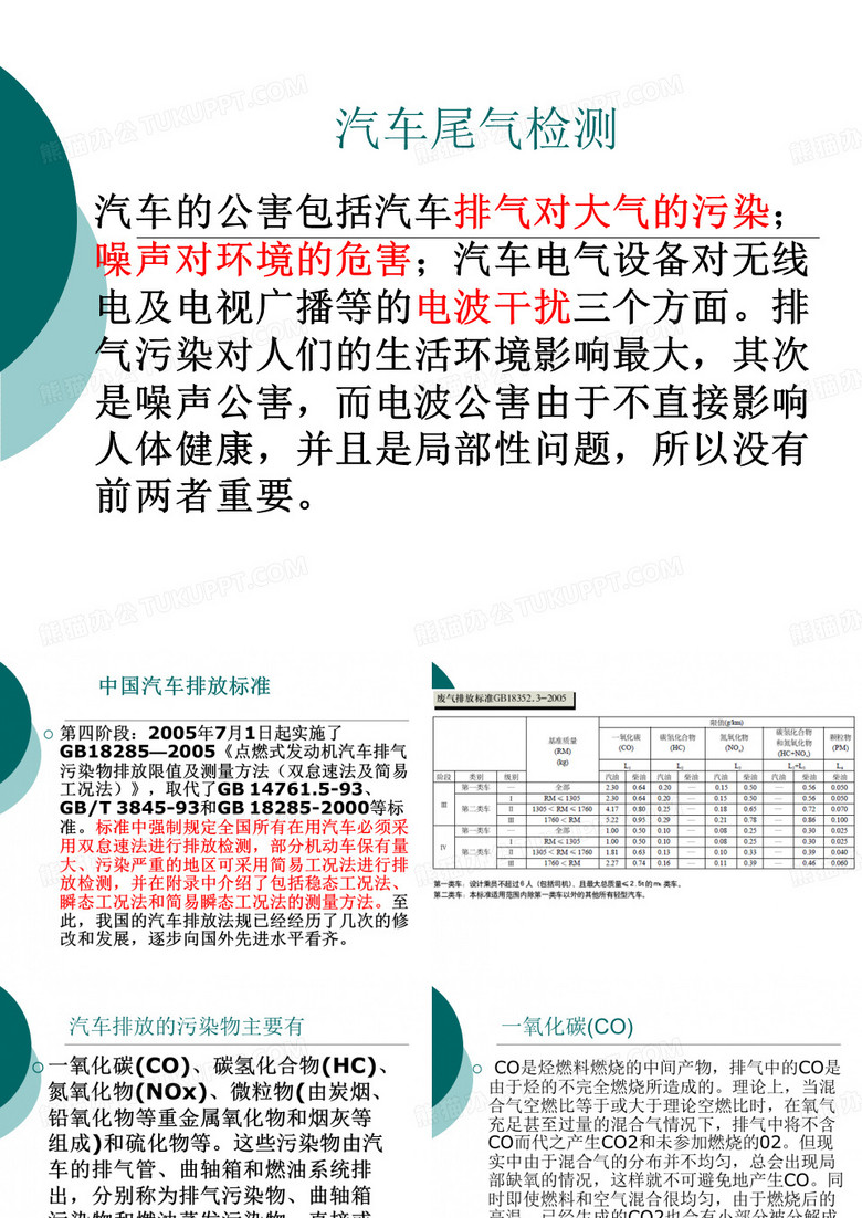 汽车尾气分析
