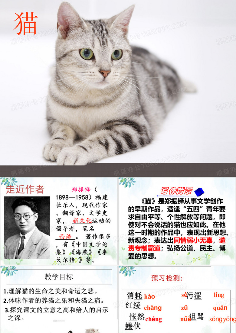 部编版七年级上册语文第五单元《猫》PPT课文课件