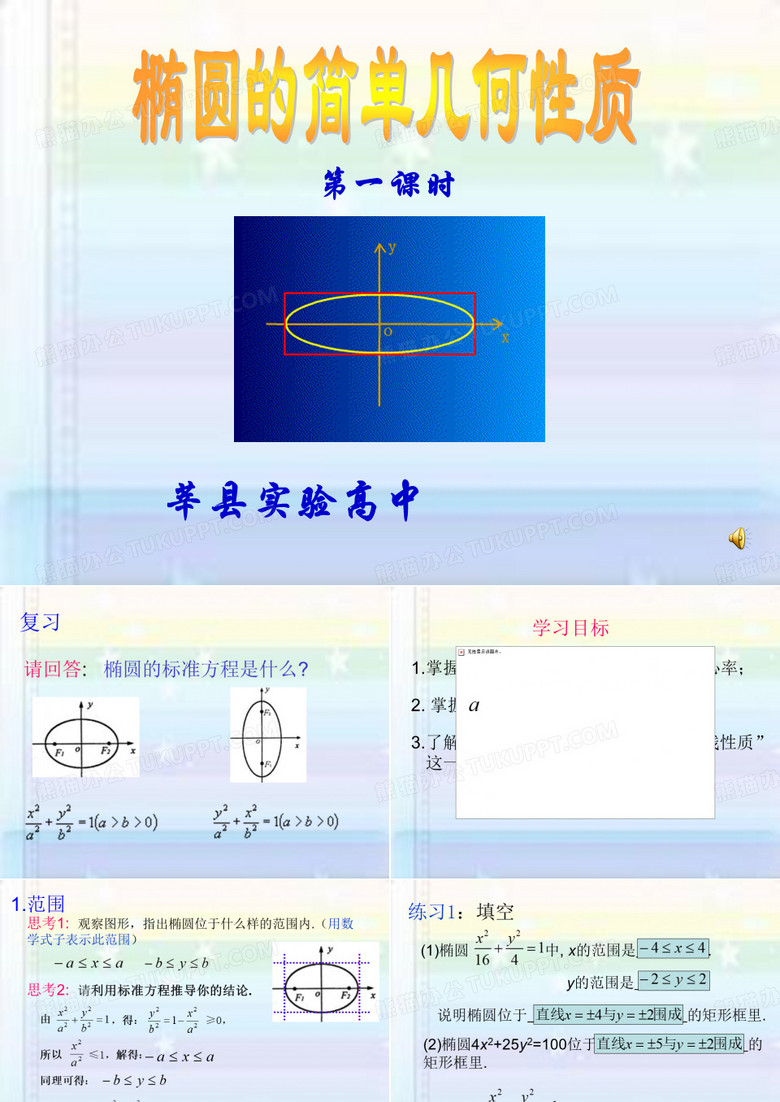 椭圆的简单几何性质