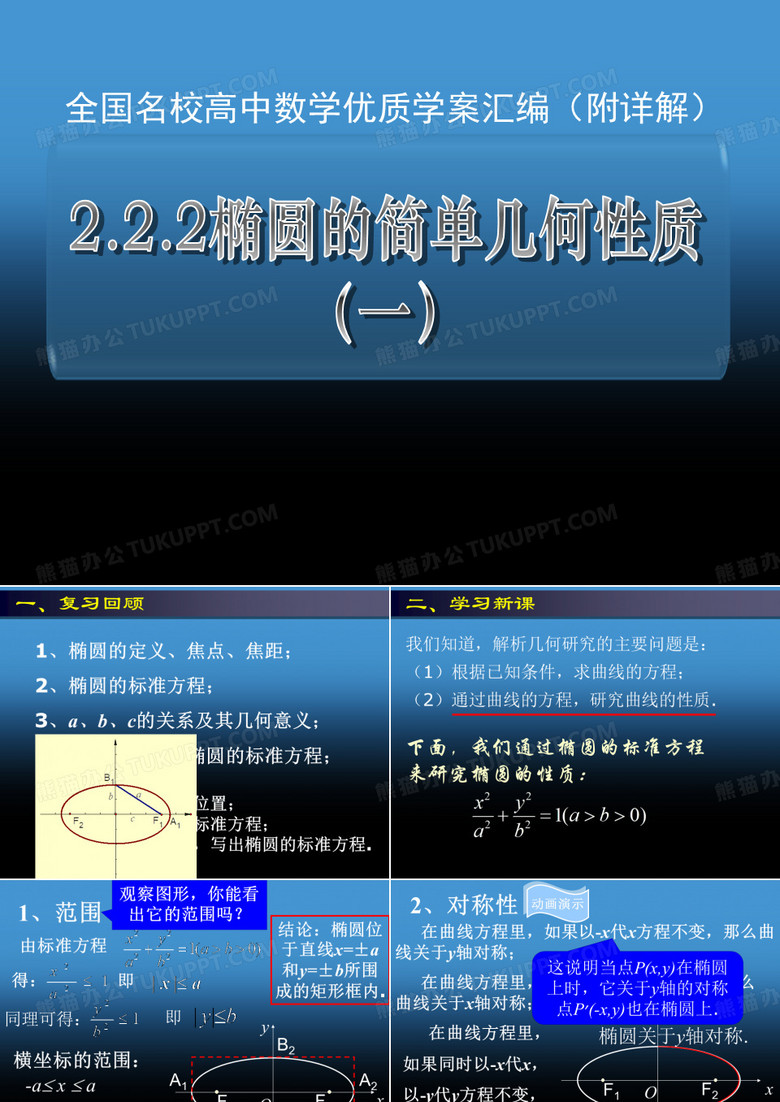 椭圆的简单几何性质