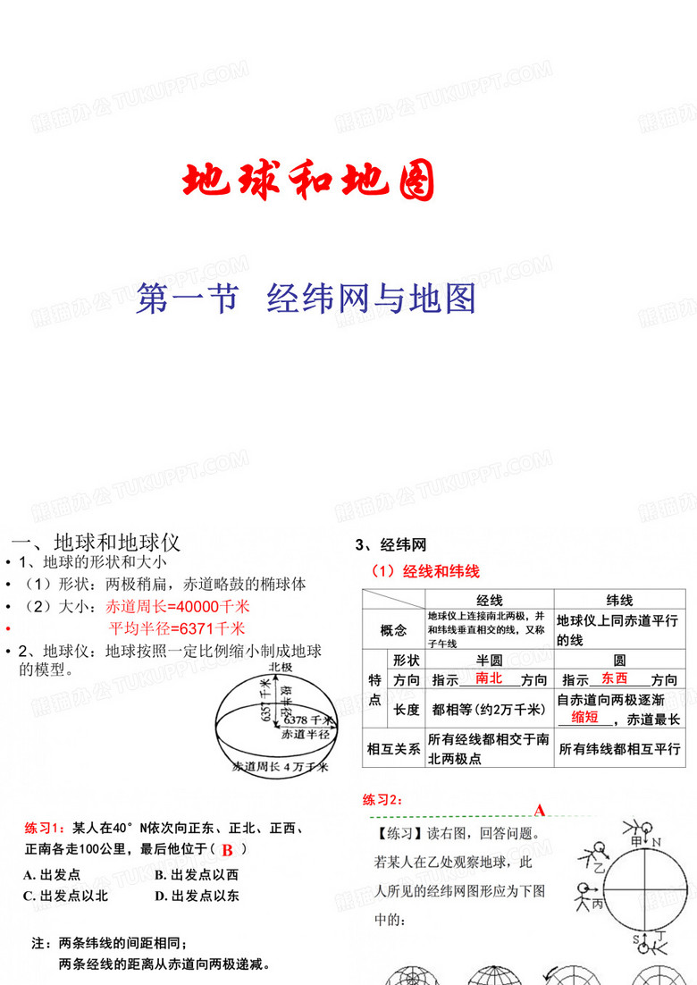 经纬网与地图
