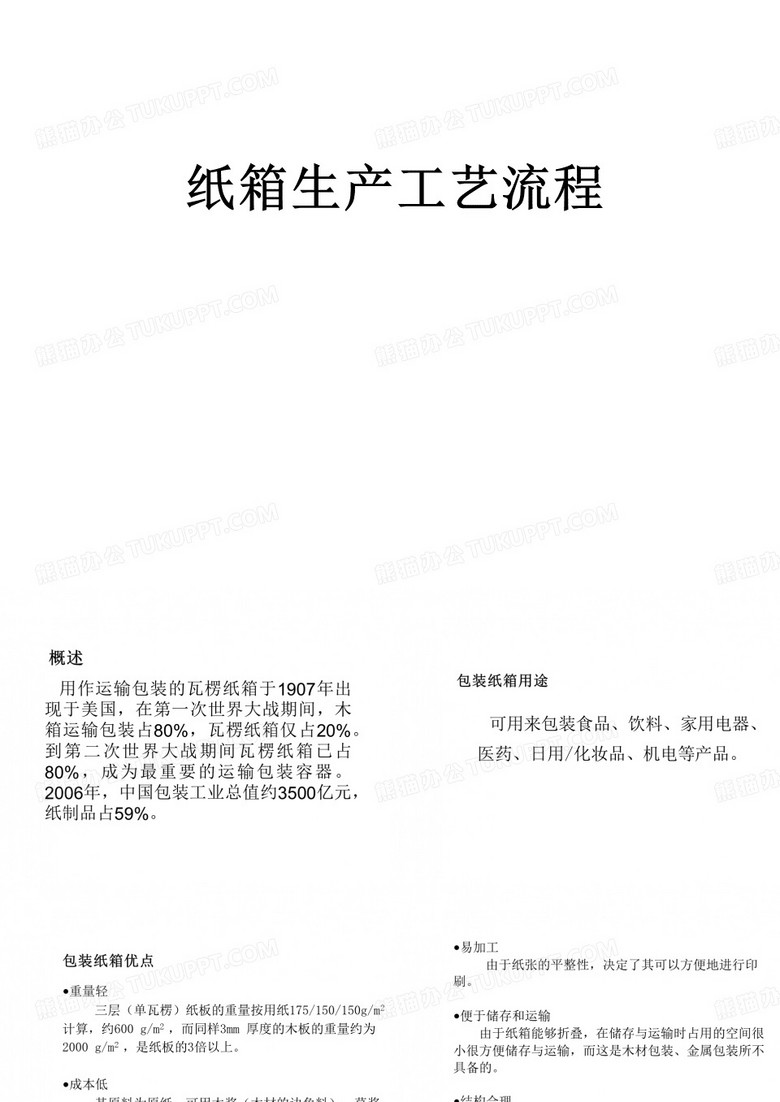 纸箱工艺流程